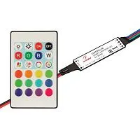 Контроллер SMART-MINI-RGB-SET 12-24В 3х1.5А ПДУ 24 кнопки IR IP20 пластик Arlight 031594