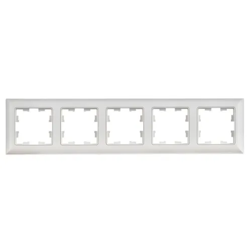 Рамка 5-м BRITE РУ-5-БрАБ арктич. бел./бел. IEK BR-M52-12-K91 фото 2