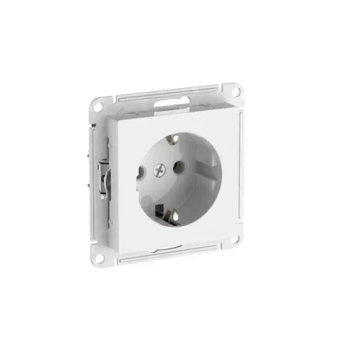 Розетка AtlasDesign 16А с заземл. быстрозажим. клем. механизм бел. SE ATN000143S