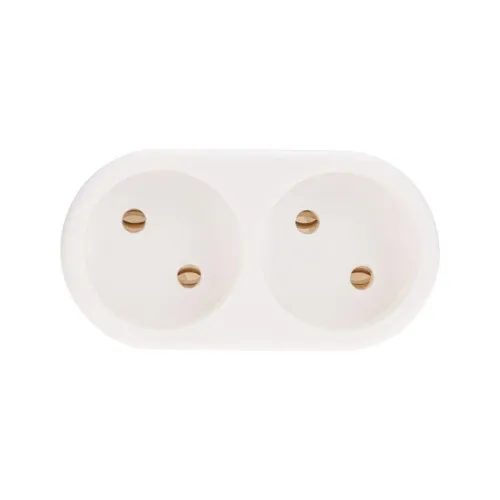 Разветвитель 2-м без заземл. 10А бел. Rexant 11-1074 фото 3