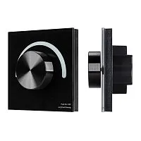 Панель SMART-P99-DIM-G-IN Black (230В 1.5В 0/1-10В Rotary 2.4G) (Стекло) Arlight 028433