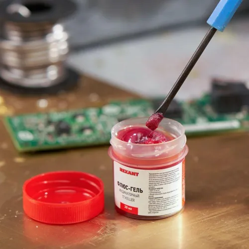 Флюс-гель для пайки TT KELLER индикаторный 20 мл банка Rexant 09-3692 фото 3