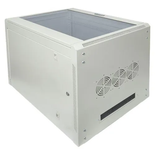 Шкаф настенный 19дюйм TERACOM PRO 15U 600600мм дверь стеклянная с замком-ручкой сер. EKF TRP-WLL-1566-40G фото 3