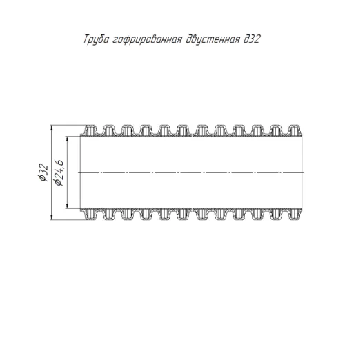 Труба гофрированная двустенная ПНД гибкая d32мм с протяжкой SN8 450 красн. (уп.50м) Промрукав PR15.0251 фото 2