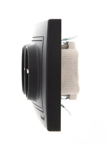 Розетка 2-м СП Mira 16А IP20 с заземл. керамика черн. бархат LEZARD 701-4242-127 фото 2