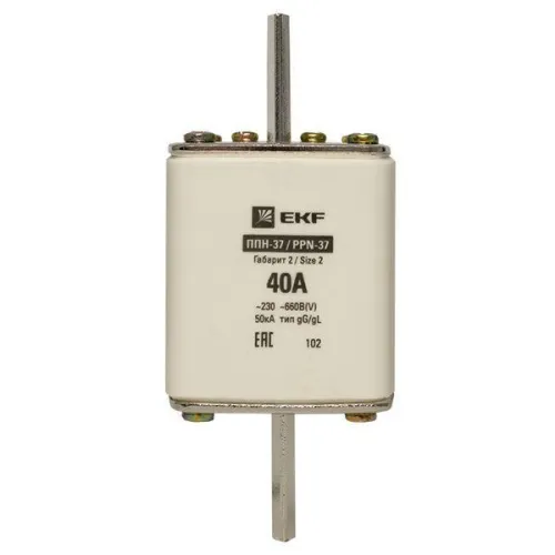 Вставка плавкая ППН-37 400/40А габарит 2 PROxima EKF fus-37/400/40 фото 3
