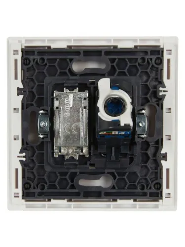 Розетка 2-м TV+RJ45 кат.6 FORTE&PIANO FP237 бел. IEK FP-AK20-2-K01 фото 3