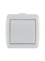 Выключатель 1-кл. ОП Nata 10А IP20 бел. LEZARD 710-0200-100