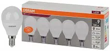 Лампа светодиодная LED Value LVCLP60 7SW/865 шар матовая E14 230В 2х5 RU (уп.5шт) OSRAM 4058075578166