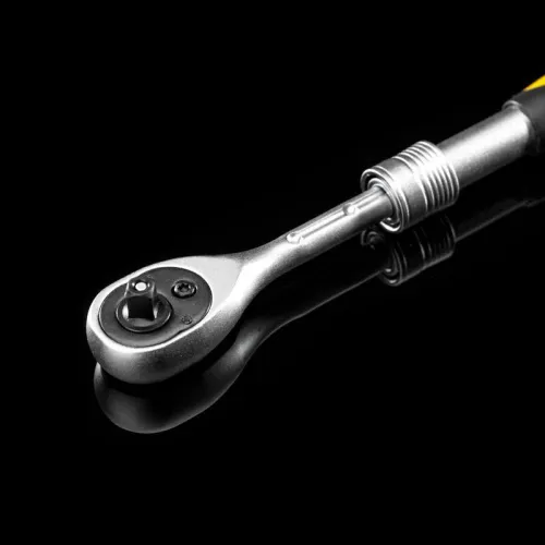 Ключ телескопический трещоточный 1/4 162-210мм CrV двухкомпонентн. рукоятка Kranz KR-12-8413 фото 2