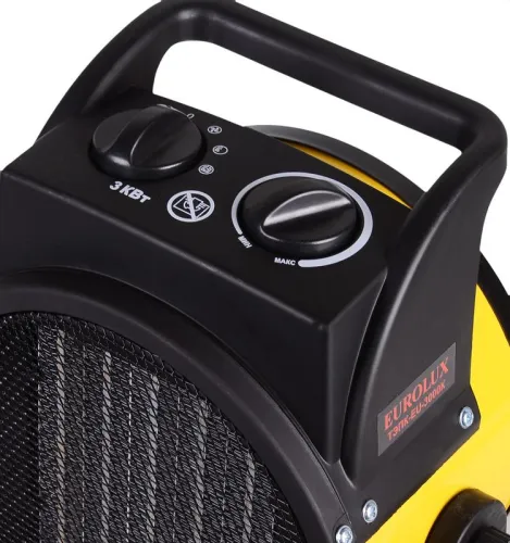 Пушка тепловая электрическая ТЭПК-EU-3000K круглая керамич. нагрев. элемент EUROLUX 67/1/37 фото 6