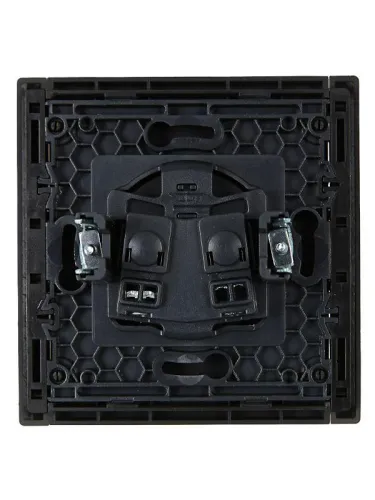 Розетка 1-м СП FORTE&PIANO FP317 10А без заземл. защ. шторки винт. крепл. сер. IEK FP-R13-10-K03 фото 5