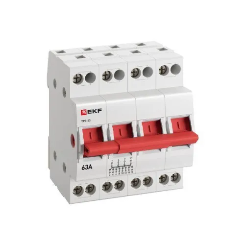 Переключатель трехпозиционный ТПС-63 4P 63А PROxima EKF TPS463 фото 2