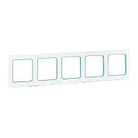 Рамка 5-м Стокгольм бел. с линией цвета син. EKF EXM-G-306-30