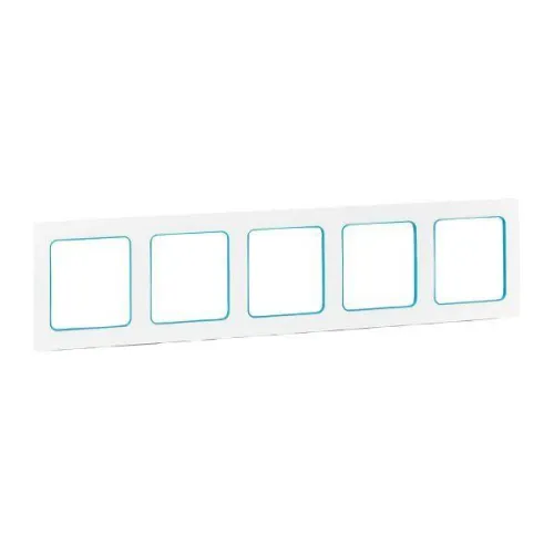 Рамка 5-м Стокгольм бел. с линией цвета син. EKF EXM-G-306-30