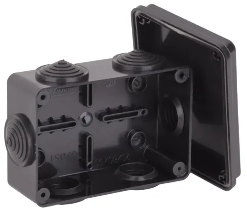 Коробка распаячная для ОП 120х80х50мм УХЛ1 черн. Ruvinil 67051Ч фото 2