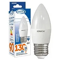 Лампа светодиодная C37 15Вт свеча 6500К E27 230В IONICH 1903