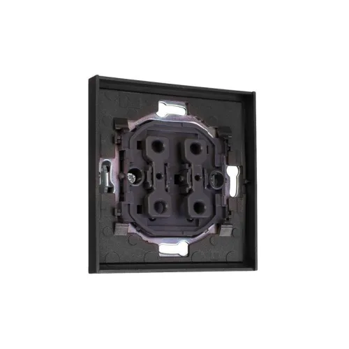 Выключатель 2-кл. СП STRONG MIELE 10А графит Kranz KR-78-0706-6 фото 4