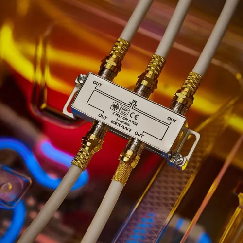 Делитель ТВ "краб" х4 под F разъем 5-1000 МГц Rexant 05-6003 фото 3