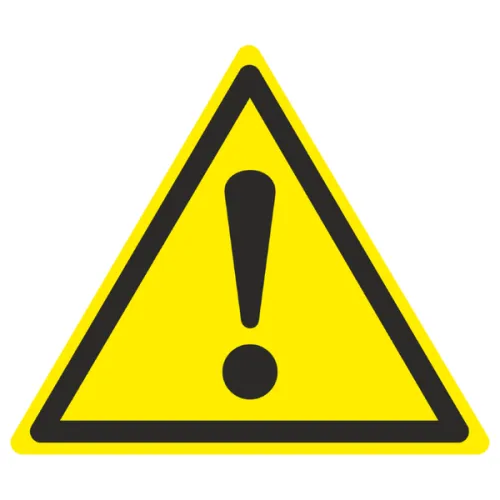 Знак W 09 "Внимание. Опасность (прочие опасности)" 150х150х150мм пленка самоклеящаяся EKF an-w-09