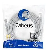 Патч-корд F/UTP кат.6 PC-FTP-RJ45-Cat.6-10m-LSZH 2xRJ45/8p8c экранир. LSZH 10м сер. Cabeus 7913c