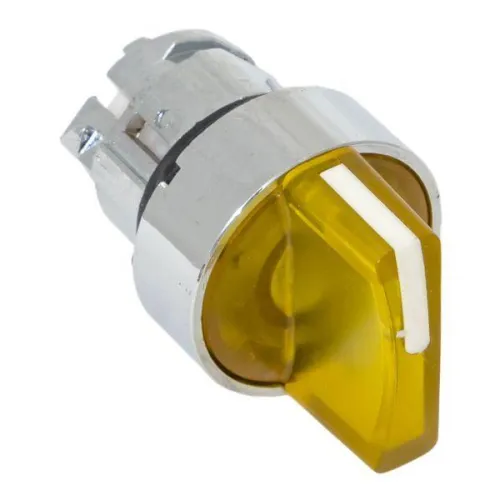 Механизм переключателя исполнительный ХB4 желт. на 2 положения возвратный без фиксации с подсветкой с короткой ручкой PROxima EKF XB4BD2L-Y фото 5