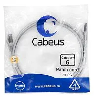 Патч-корд F/UTP кат.6 PC-FTP-RJ45-Cat.6-1.5m-LSZH 2xRJ45/8p8c экранир. LSZH 1.5м сер. Cabeus 7909c