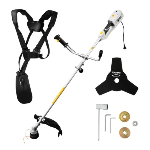 Триммер электрический KR-1400 1400Вт 420/255мм катушка+диск разборная штанга Kranz KR-16-1212 фото 11