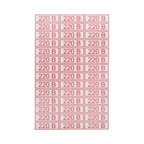 Наклейка знак электробезопасности " 220 В" 10х30мм Rexant 56-0007 фото 2