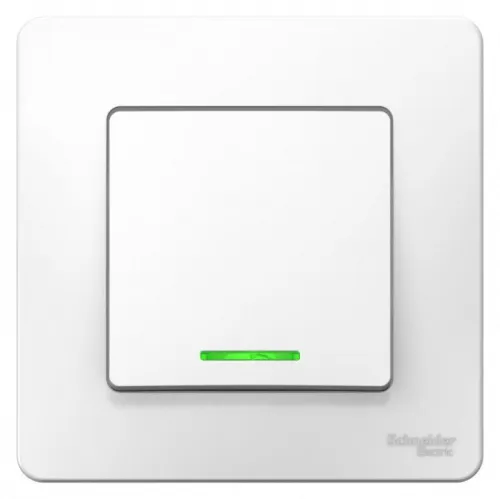 Выключатель 1-кл. СП Blanca 10А IP20 (сх. 1) 250В с подсветкой бел. SE BLNVS010111 фото 3