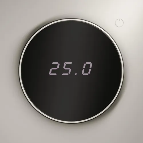 Терморегулятор электронный S70 с индикацией и датчиком для теплого пола механизм кашемир Voltum VLS070103 фото 3