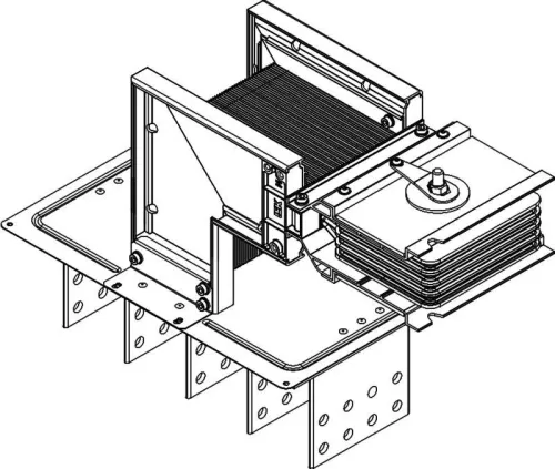Секция фланцевая прав. Тип1 3200А Cu 3L+N+1/2PE IP55 тран. IEK LB-3200C5-35-F-FR1