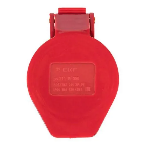 Розетка кабельная 16А 380В 3P+РЕ IP44 (214) EKF ps-214-16-380 фото 6