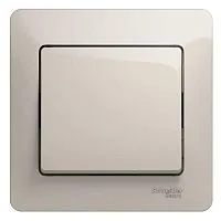 Выключатель 1-кл. СП Glossa 10А IP20 (сх. 1) 10AX в сборе молочн. SE GSL000912