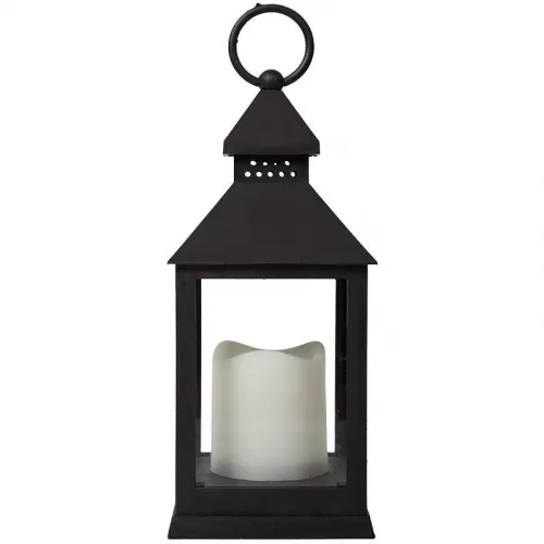 Фонарь декоративный 10.5х10.5х24см тепл. бел. со свечкой корпус черн. Neon-Night 513-051 фото 10