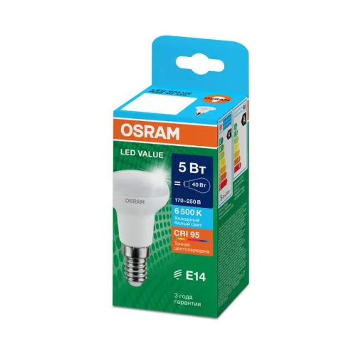 Лампа светодиодная LED G4 Value LVR3940 5W/965 CRI95 5Вт 6500К 500лм грибовидная матов. E14 170-250В OSRAM 4610590511693 фото 3