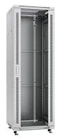 Шкаф монтажный телекоммуникационный напольный SH-05C-37U60/60 19дюйм для распред. и серверн. оборудования 37U 600х600х1833мм передн. стеклян. и задн. сплошн. метал. двери ручка с замком сер. (RAL 7035) Cabeus 7640c