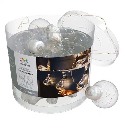 Гирлянда светодиодная "Ретро-лампы" 3м 100LED тепл. бел. 1.5Вт IP20 Neon-Night 303-076 фото 11