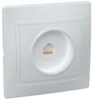 Розетка компьютерная 1-м СП Кварта РК10-КБ IP20 бел. GENERICA EKK10-K01-DM