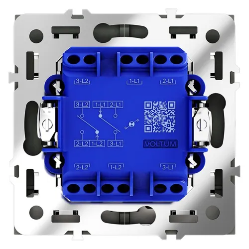 Переключатель проходной 2-кл. СП S70 10А с подсветкой механизм графит Voltum VLS020407 фото 4