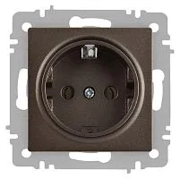 Розетка 1-м СП Accent 6-202-08 16А IP20 250В 2P+E Schuko бронза Intro Б0063699