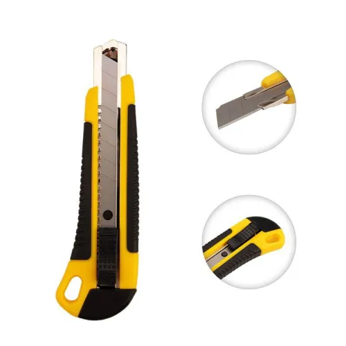 Нож с сегмент. лезвием 18мм ABS пласт. обрезинен. корпус REXANT 12-4901 фото 5