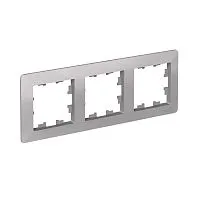 Рамка 3-м AtlasDesign Air алюм./дым. черн. SE ATN220303