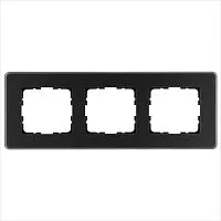 Рамка 3-м G-Glass закругленная стекло матов. черн. Jasmart G1003GB-RM