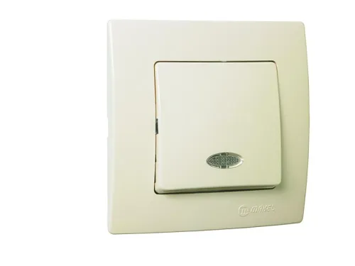 Выключатель 1-кл. Lillium с подсветкой Makel 32010021