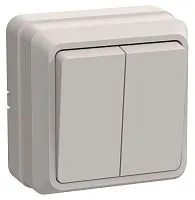 Выключатель 2-кл. ОП Октава 10А IP20 ВС20-2-0-ОКм крем. GENERICA EVO20-K33-10-DC