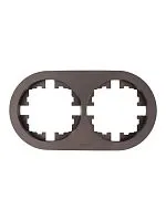 Рамка 2-м OSEN горизонт. круглая шоколад LEZARD 744-7300-147