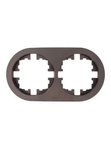 Рамка 2-м OSEN горизонт. круглая шоколад LEZARD 744-7300-147