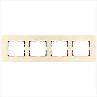 Рамка 4-м G-Metal метал. алюм. шампань Champagne Gold Jasmart G1004AG