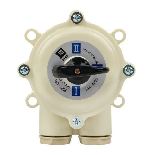 Переключатель пакетный 1-кл. 16А IP56 ПП 2-16/Н2 М2 пл. беж. EKF pp-2-16-4 фото 2